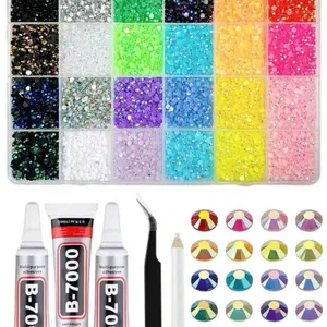 Bedazzling Kit for DIY Craft Projects, Includes Rhinestones, Glue, and Applicator Tool for Clothing, Accessories Decoration