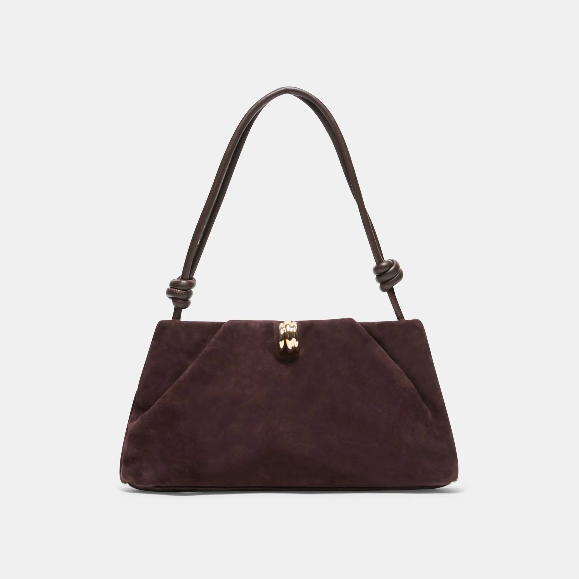 RAVEL SHOULDER BAG CHOCOLATE SUEDE