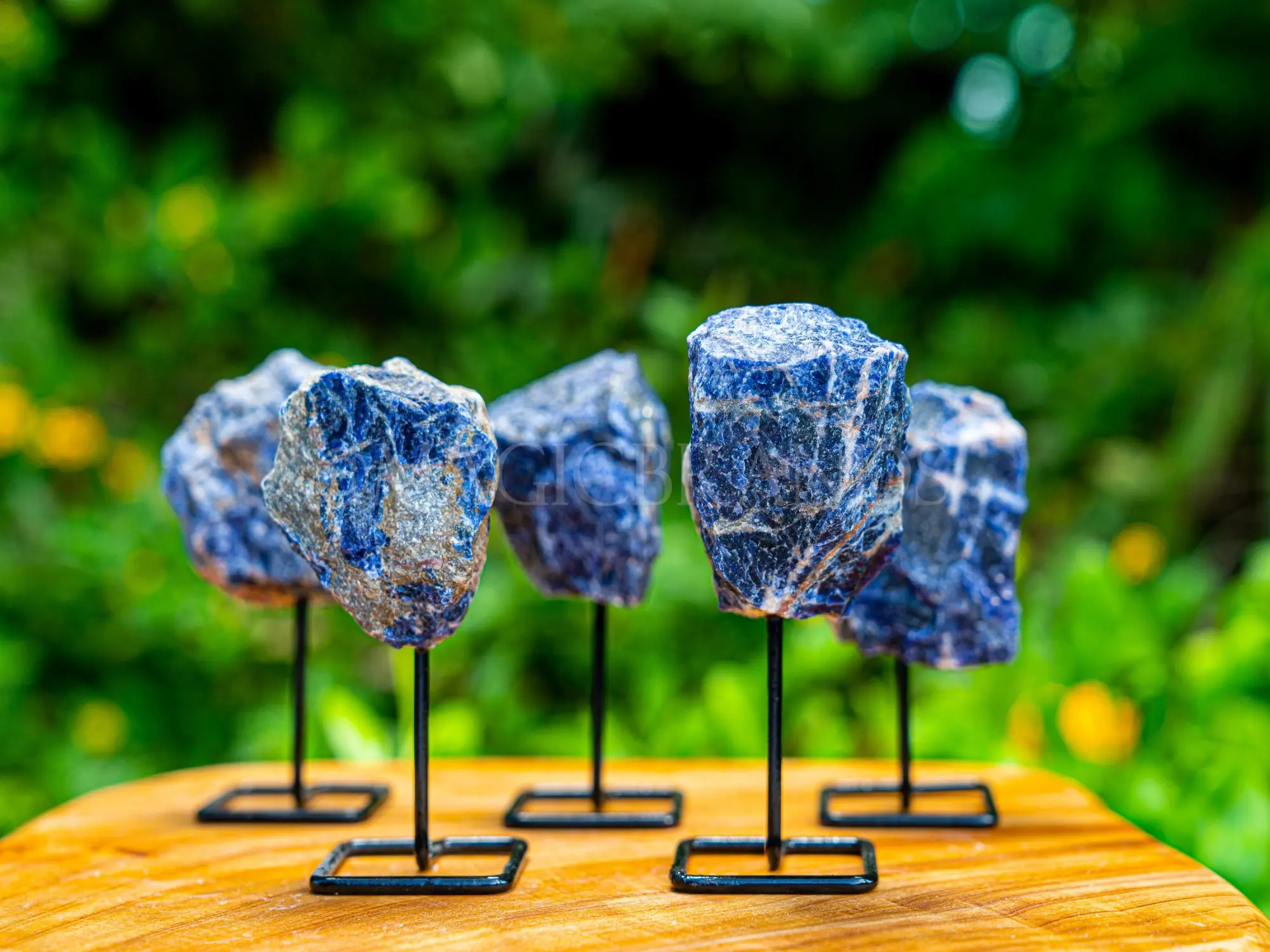 Raw Sodalite in Stand, Natural Sodalite Stone, Blue Sodalite Crystal Home Decor, Energy Healing Sodalite Gemstone