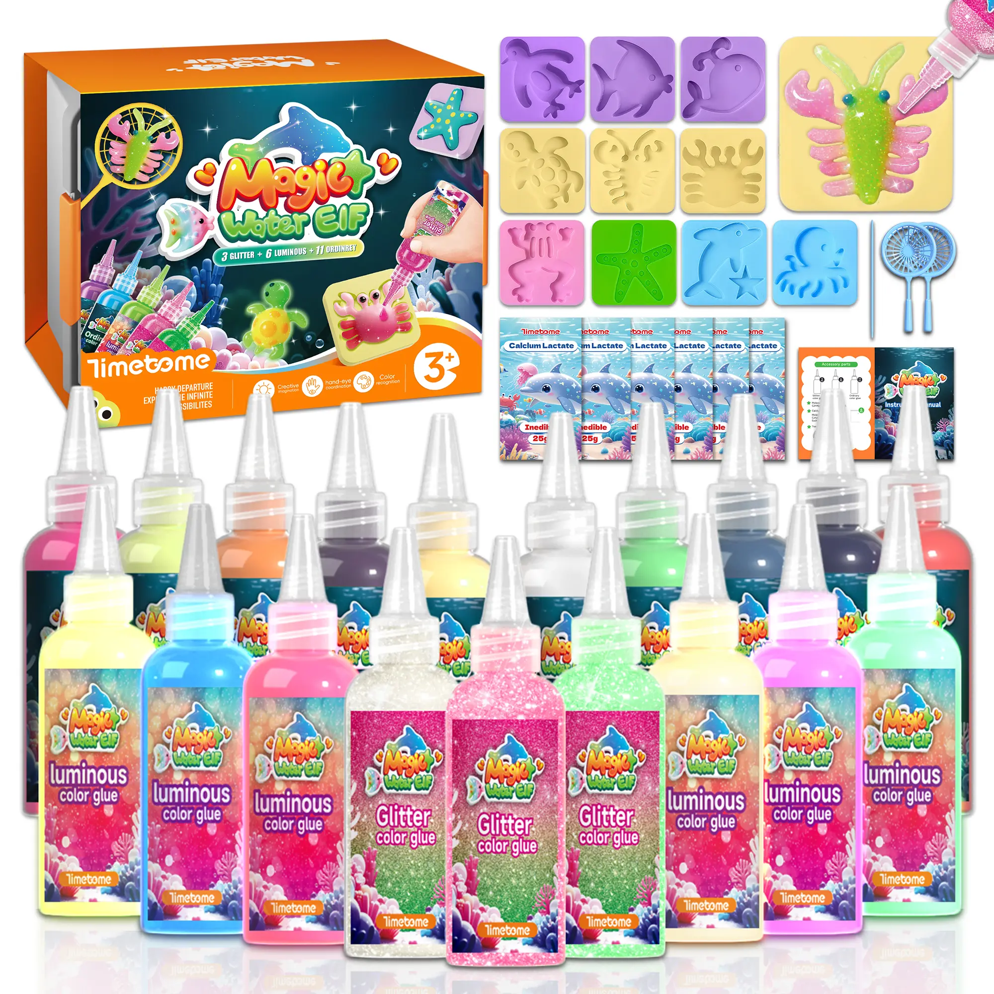 TIMETOME Magic Water Elf Toy Kit,Aqua Fairy Water Gel kit, Teach children color coordination ,Water Pets, Birthday Gifts, Christmas gifts
