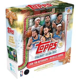 1 2025/2026 Sealed NBA Topps Holiday Mega Box. Sports Trading Cards. (See description for more details). Basketball Holiday