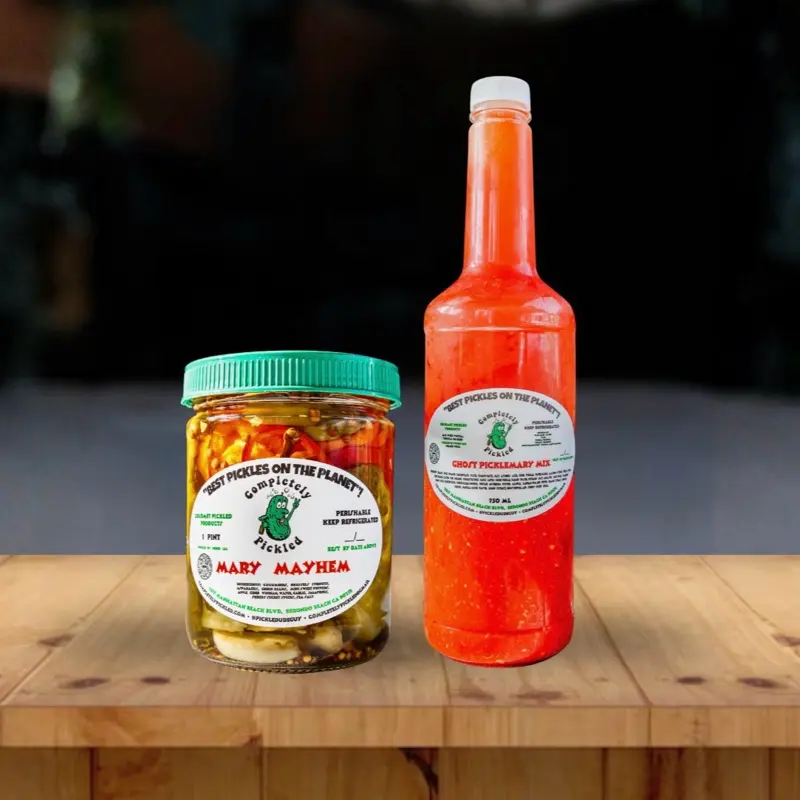 Completely Pickled Bloody Mary Picklemary Mix & Mary Mayhem Pickled Vegetables Food Bundle