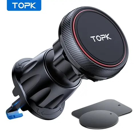 Cable Clip Design Magnetic Car Phone Holder, 360 Degree Rotatable Car Air Vent Cell Phone Mount, Universal Car Interior Accessories, Car Cellphone Mount, Car Accessory