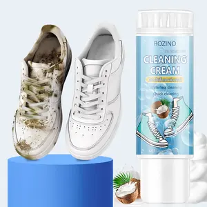 Multifunctional no-wash white shoes cleaning cream 60ml, quick stain removal, waterless cleaning, suitable for sneakers, mesh shoes, leather shoes, portable, de-yellowing, non-damaging.