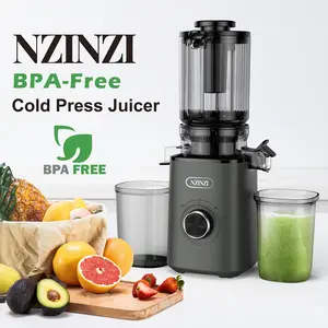 4.5-inch Cold Press Juicer with Slow Grinding Functionality for Whole Fruits & Vegetables Automatic Feeding Quiet Motor Pulp Separation Easy Clean Compact Design Ideal for Family Use namac2  juicer  blender slow masticator chute large feed opening