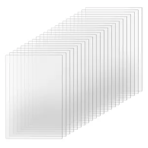 22 count Plexiglass Sheets, 4" x 6" x 0.04 Clear PET Sheet Panels, Clear  Plastic Sheet for Picture Frame, Invitations, Poster Frames Plastic Board