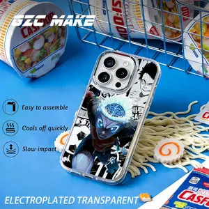 Yoichi Isagi cool anime man pattern Protective Phone Case Cover For iPhone17 16 15 14 13 12 Pro Max Plus Electroplated Transparent phone case