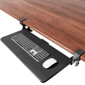 Large Keyboard Tray Under Desk Pull Out with Extra Sturdy C Clamp Mount System, 26'' (30‘’ including Clamps) x 11 Inch Steady Slide-Out Platform Computer Drawer Mouse Tray for Typing (Black)