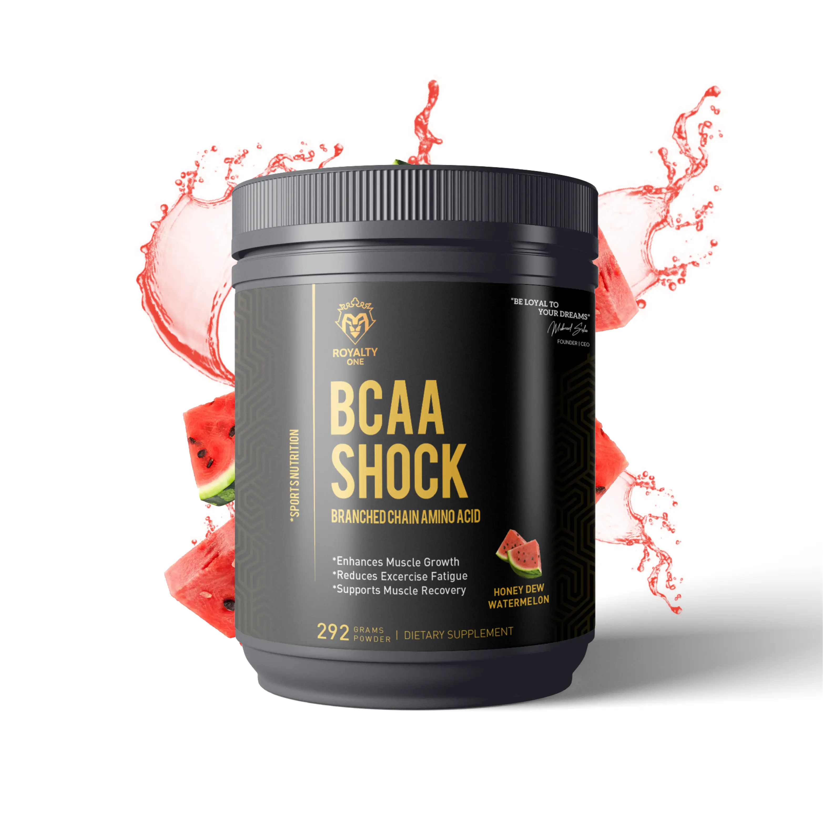 Royalty One BCAA Powder for Enhanced Muscle Recovery, Reduced Fatigue, and Performance Support - 300 Grams Supplement Healthcare