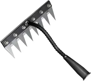 Gardening Hand Weeder Tool,Manual Weeder Tool with Detachable , 4 Sizes High Carbon Steel Dual-Edge Design for Farm Garden Lawn Weed Removal, Soil Cultivation & Root Extraction (8 Tines)
