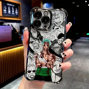 Hot Anime Swordsman Pirate Z-Zoros Phone Case Compatible with for iphone 17 16 15 14 13 12 11 Pro Max Plus Air, Shockproof Transparent Soft Back Cover.Wireless Charging Case, Tempered Glass Phone Case Protection Protector Casing Protective Cellphone