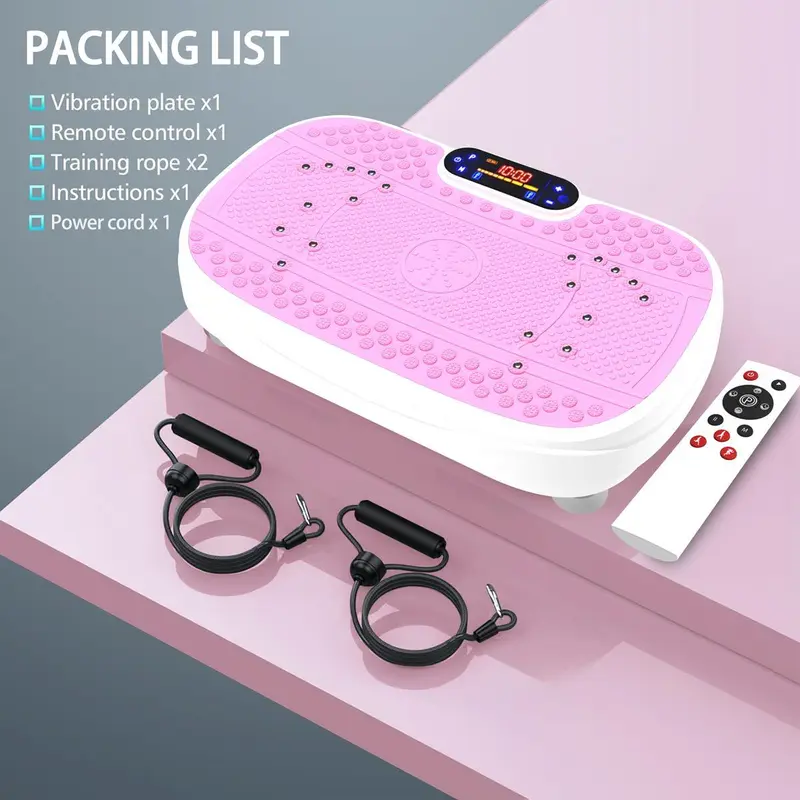 Vibration Plate Exercise Machine, Whole Body Workout Platform with Remote  Control, Resistance Bands, Vibration Platform for Home Gym - TikTok Shop