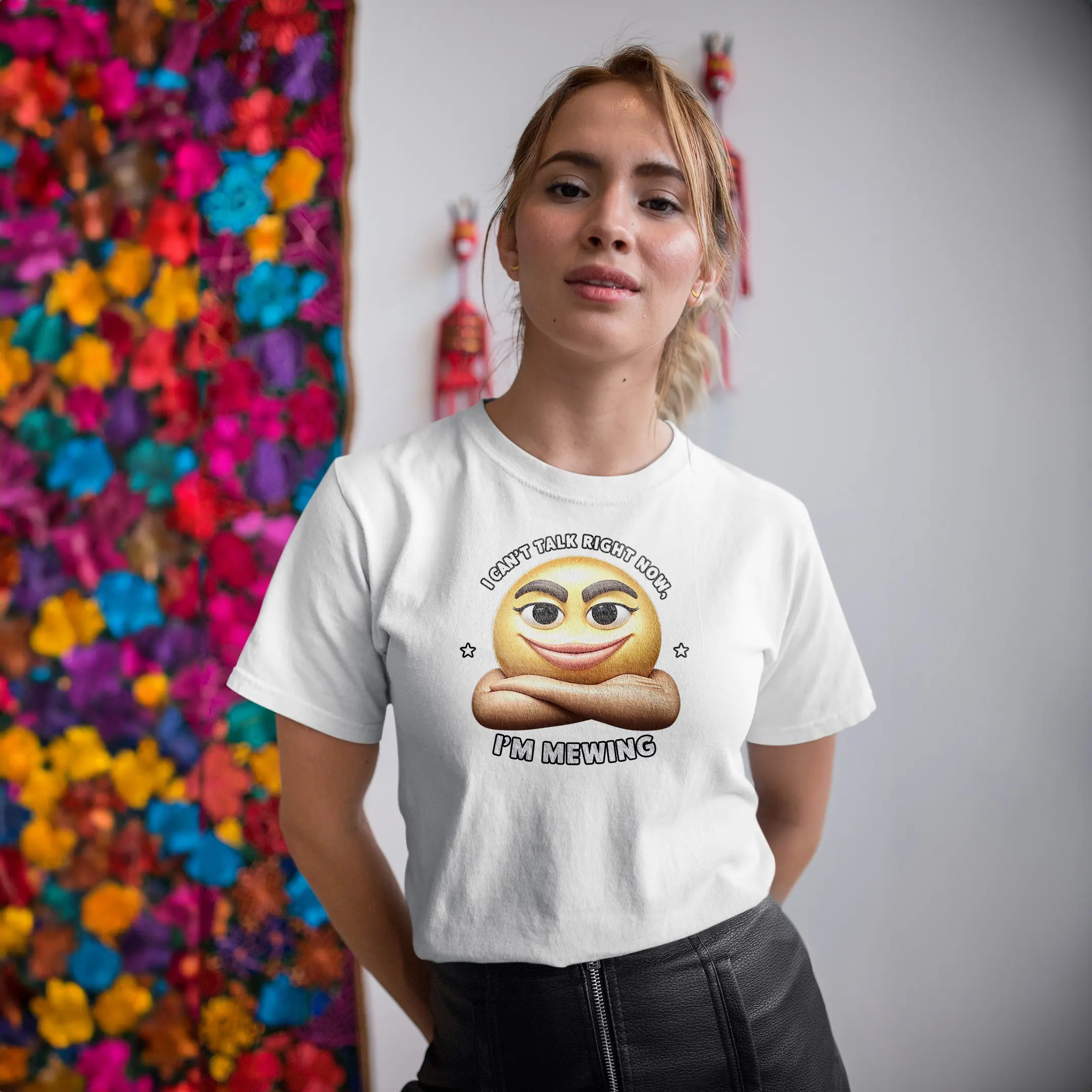 "I’m Mewing" Trendy Shirt, Cute and quirky tee for those who are all about the latest trends and humor.