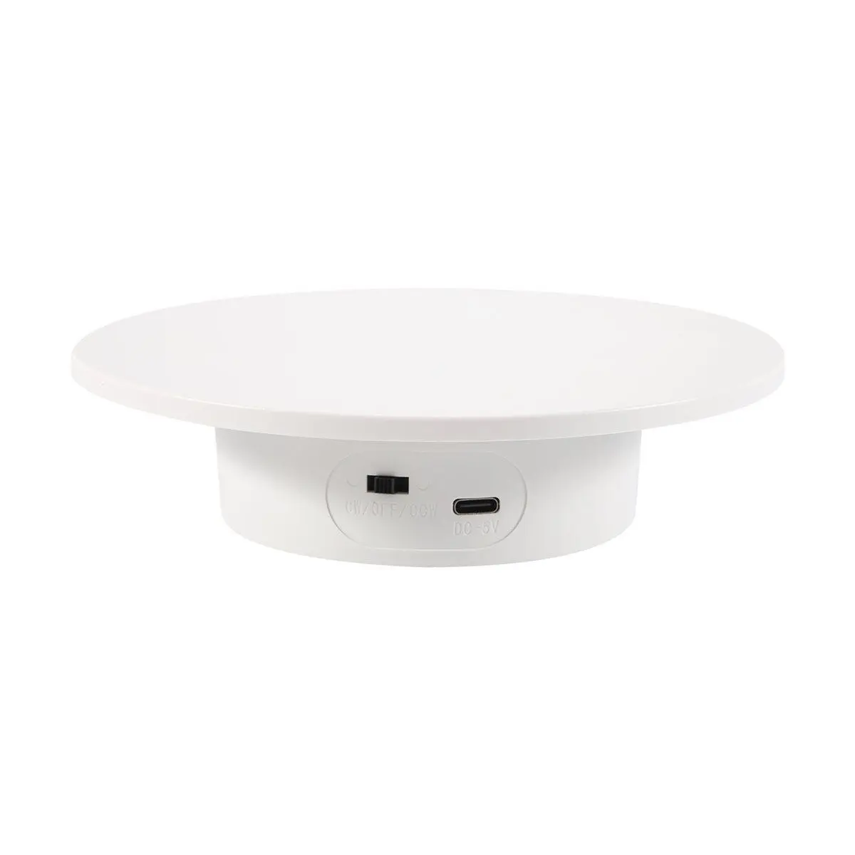 Motorized 360-Degree Rotary Display Stand, 5.9" Diameter Plastic Body Electric Turntable Lazy Susan, 11lbs Load-Bearing Base for Photography