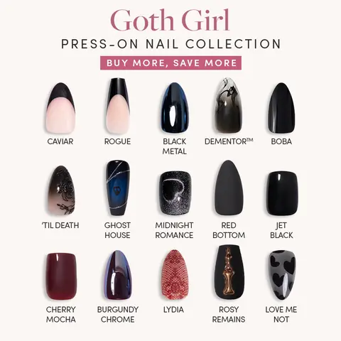 Glamnetic Goth Girl Press On Nail Collection