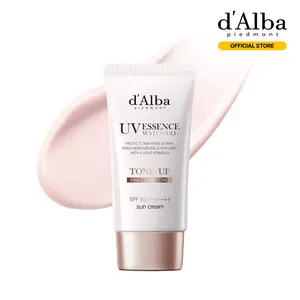 [OFFICIAL d'Alba] White Truffle Waterfull Tone Up Sunscreen Serum - SPF 50+ Hydrating Korean Facial Sun Cream (1.69 fl oz) Lightweight Moisturizer