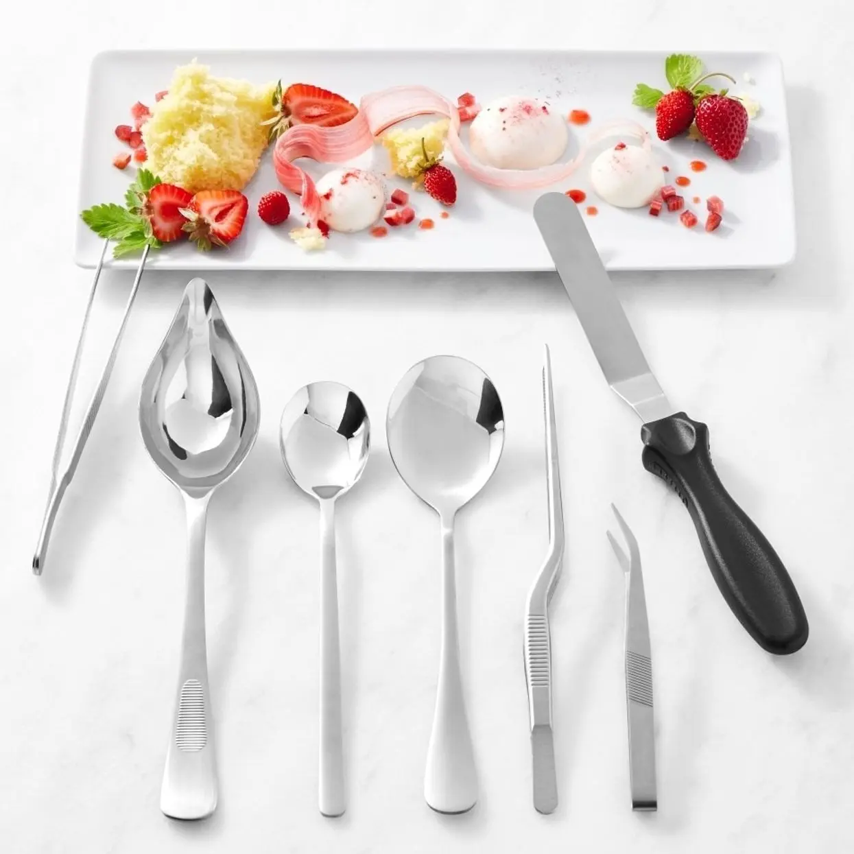 Williams Sonoma Plating Tool Kit - Multiple Pieces, Various Shapes Kitchen Utensils Set with Spoons for Cooking & Food Presentation, Cutlery