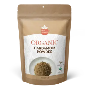 SPICY ORGANIC Cardamom Powder - 8 oz. - Certified USDA Organic Ground Cardamom Spice - Gluten Free- Non GMO - Ideal for Baking, Cooking, and Beverages Flavor