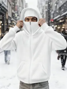 Men's Solid Color Hooded Sweatshirt, Athletic Hoodie, Pullover Barakabra Style, Fall Winter Fashion, Comfortable and Stylish, Perfect for Casual Wear