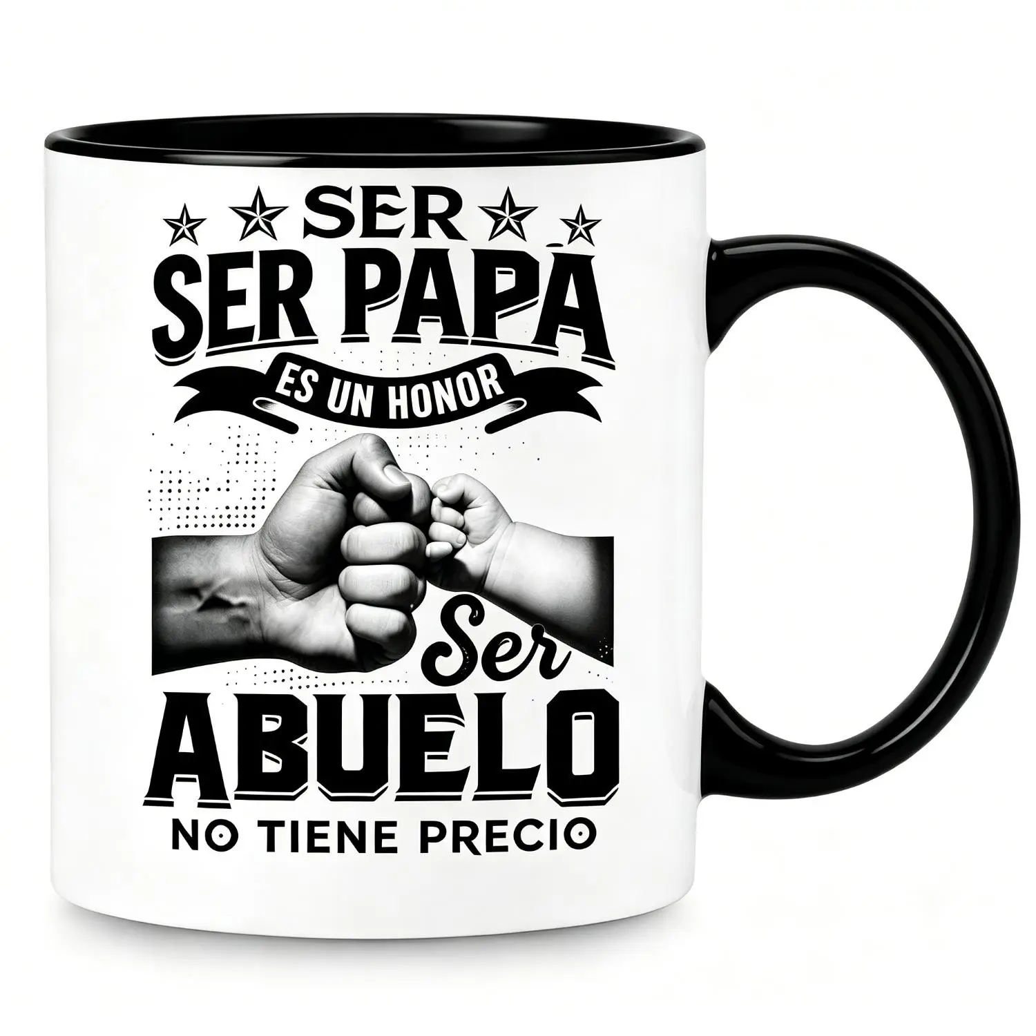 "Being Dad Is An Honor, Being Grandpa Is Priceless" Spanish Mug Meaningful Hispanic Gift for Dad & Grandpa - "Ser Papa/Abuelo" Mug Latino Grandfather Gift Mug with Heartfelt Quote