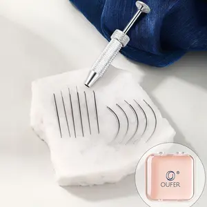 Oufer 12Pcs 16G/18G/20G Tool Kit with Bead Gripper Stainless Steel Durable Piercing Grabber Tool for Beginners & Experienced Piercers