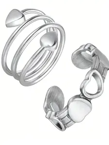 2PCS Copper Rings for Women - 99.99% Pure Copper Magnetic Thumb Ring for Lymphatic Health & Swelling (2PCS)