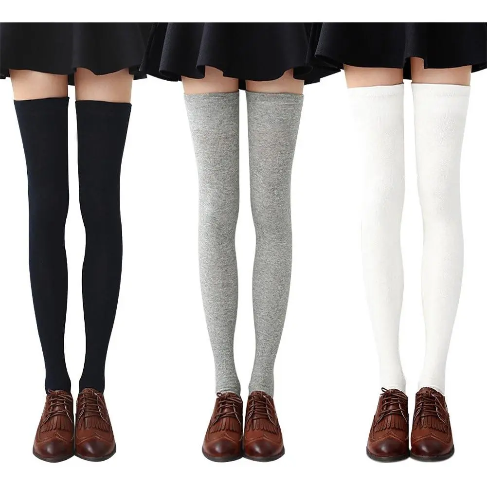 3 Pairs Womens Thigh High Socks Set,Over the Knee Socks for Ladies,Girls,Long Knee High Stockings for Home Outdoor Travel,Halloween Christmas Party Gifts