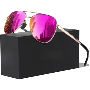 BYG14 Aviator Sunglasses for Men Women Polarized - UV400 Protection, Stylish Shades, Driving, Outdoor Activities