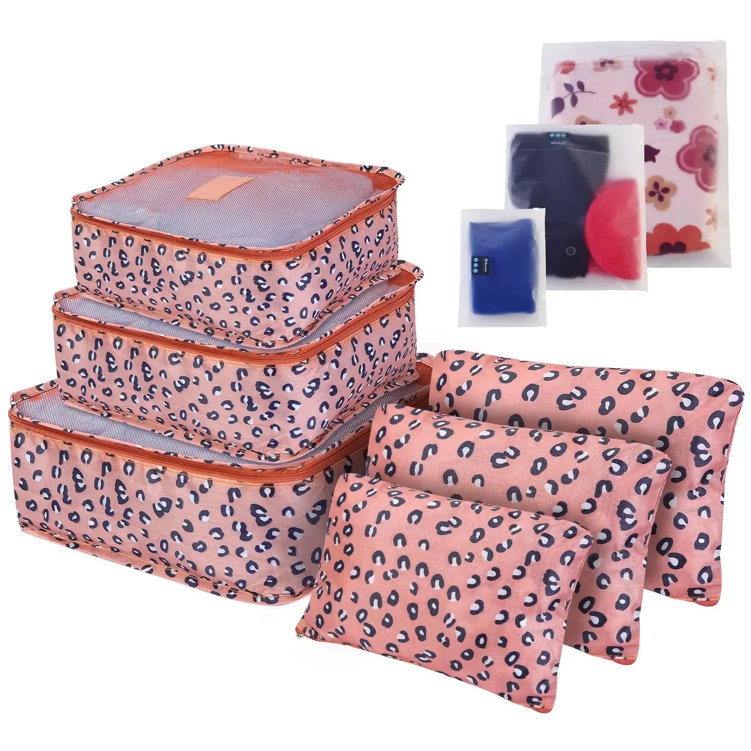 9Pcs Water Resistant Travel Packing Cubes Luggage Clothes Storage Organizer Bags for Underwear Socks Shirts Stockings -- Waterproof cosmetic, Travel Pouches, Travel Organization Pouch foil compression fashionable