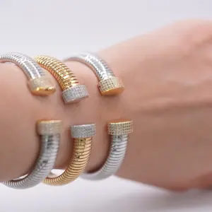 Valmaur Products Bicolor Shine Bracelet Luxury Jewelry for Women Gold and Silver Tone Fashion Accessory