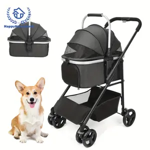 Pet Accessories 3 IN1 Dog Stroller for Small Medium Dogs, Up to 48 lbs Pet Stroller with Detachable Carrier and Car Seat