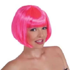 70's Neon Pink Bob Costume Disco Wig 6074 12 PCS Minimum