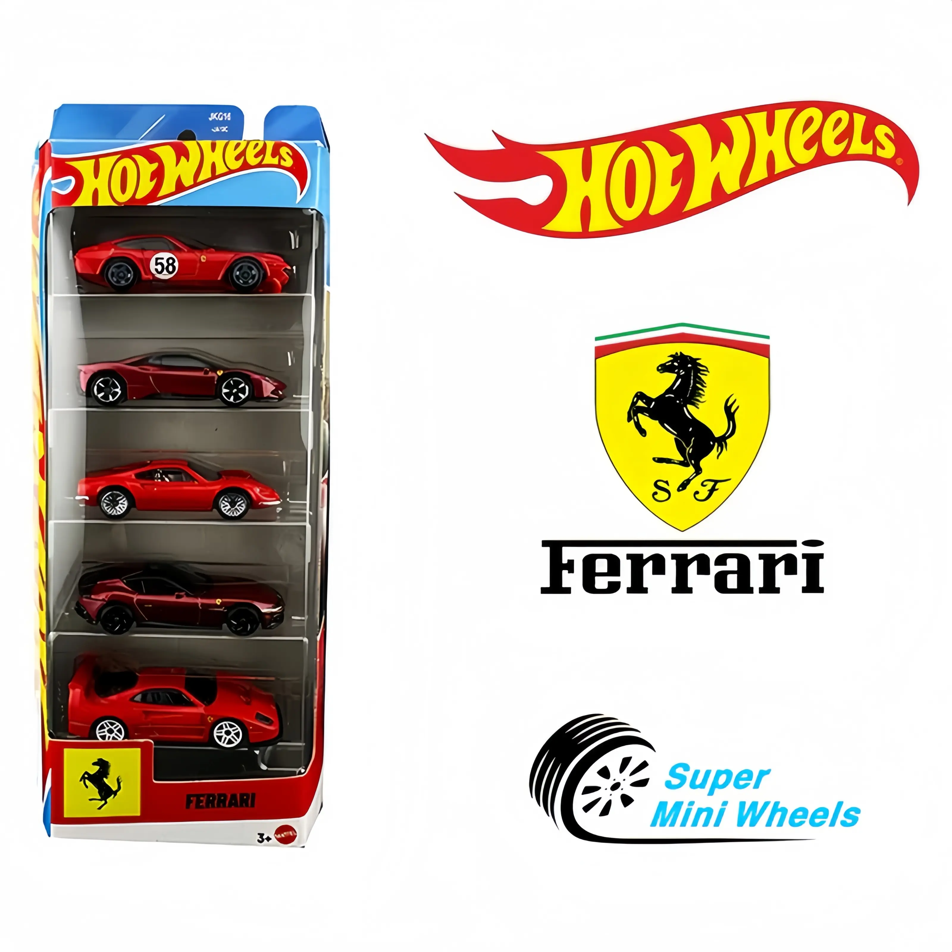 Hot Wheels 1:64 5 Pack Set 2026 Ferrari