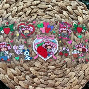 Strawberry Shortcake UVDTF Cup Wrap with Adorable Characters and Heart Design for Kids