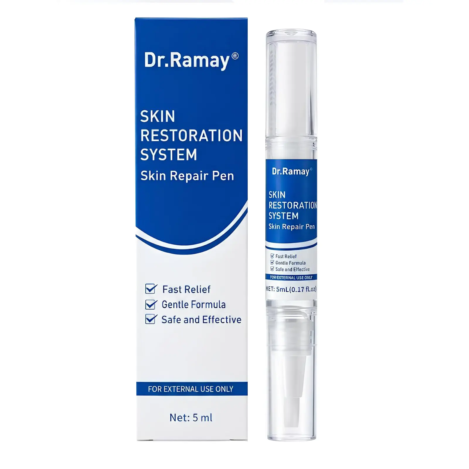 Dr.Ramay Natural Elimination Pen - Skincare Serum with Precise Applicator, Gentle Herbal For mula, Portable for Facial & Body Care