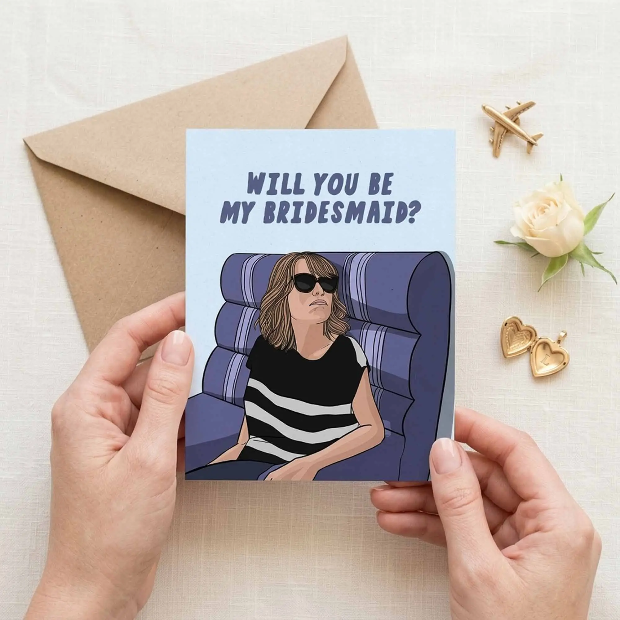 Will You Be My Bridesmaid Wedding Invitation Card - Funny Pop Culture Card for Wedding Party - Greeting Card For Movie Fans - Invitation Card