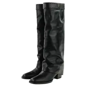 Pre-owned FENDI Others Small Leather Goods Minerva Leather Long Boots
