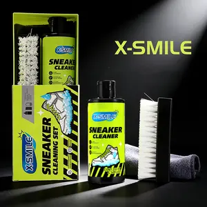 Shoe Cleaner Kit with Bottle and Brush For Fabric Cleaner For Leather, Whites, Suede and Nubuck Sneakers