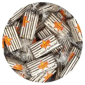 Peanut Butter Bars Candy, 2 Pound Bulk Bag(Approx. 140 Bars) Individually Wrapped Candy, Peanut Butter Logs