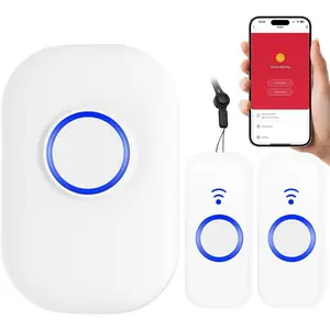 WiFi  Caregiver Pager Call Button for  at , App Control  Alert System for Seniors Patients  ,   Care Facility Use (Only Supports 2.4GHz WiFi)