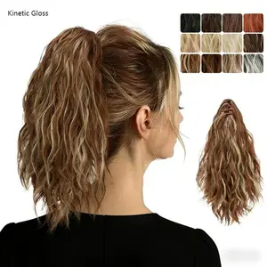 13 Inch Short Wavy Claw Clip Ponytail | Natural-Looking Fluffy Hairpiece for Daily Wear