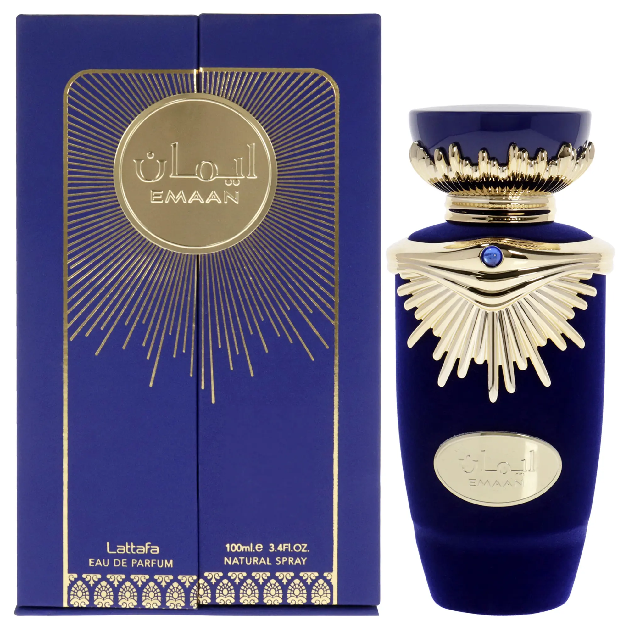 Lattafa Emaan for Unisex - 3.4 oz EDP Spray, Arabian Fragrance, Long Lasting Women's Cologne, Floral Fruity, Elegant Scent, 100ml Lovers Bundle