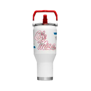 Ole Miss Realtree Camo 2025 40oz Stainless Steel Vacuum Tumbler, Portable Insulated Leakproof Travel Drinkware with Straw and Lid