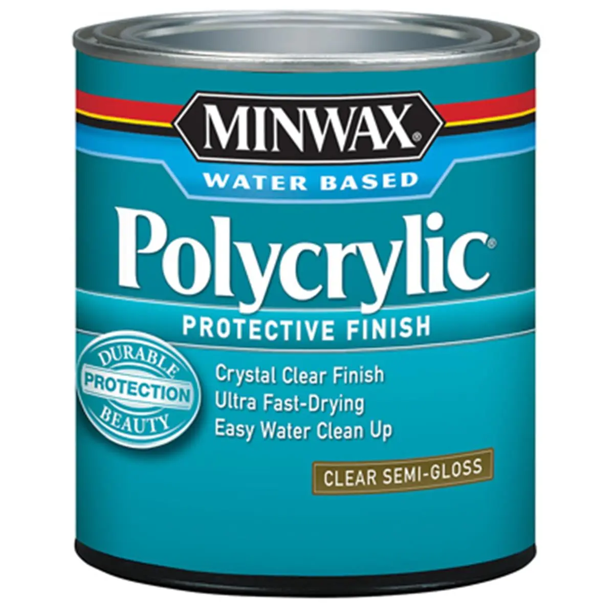 Minwax 244444444 0.5 Pt Semi-Gloss Polycrylic Protective Finish - Low Odor Acrylic Coating for Home DIY, Automotive & Motorcycle Painted Surfaces, Easy to Clean