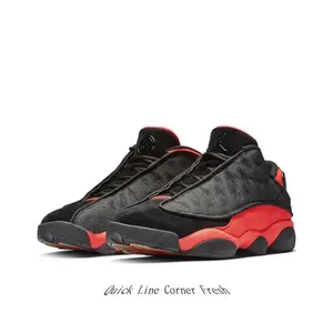 Black Red Suede & Mesh Low Top Basketball Sneakers for Men Women, Retro Streetwear Trainers