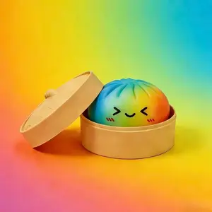 Big Dumpling Squishy - Blind Box, Mysecret Bun Fidget Toy, Soft TPR Material, Soft Squishy Silicone, Stress Relief, Unboxing Surprise, Random Style per Pack, Valentine's Day and Easter gifts, children to exchange gifts