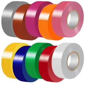 Pack of 10 Waterproof & Strong Adhesive Electrical Tape, 3/4-Inch by 60 Feet Matte Rainbow Electrical Tapes Tool for Artists and Creatives of All Skill Levels summervibes