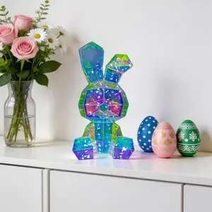 Easter Glow Bunny Lamp, Dreamy Glow Bunny Lamp, USB + Battery Powered (Batteries Not Included) Easter-themed lamp, perfect as a gift, for parties, weddings, and Easter decorations. Romantic ambiance home decor piece.