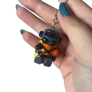 Lethal Company Chibi Employee Keychain Figurine