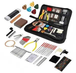 72Pcs Guitar Repair & Maintenance Tool Kit, All-in-One String Instrument Care Set with Carry Bag for Acoustic Guitar, Electric Guitar, Ukulele, Bass & Banjo